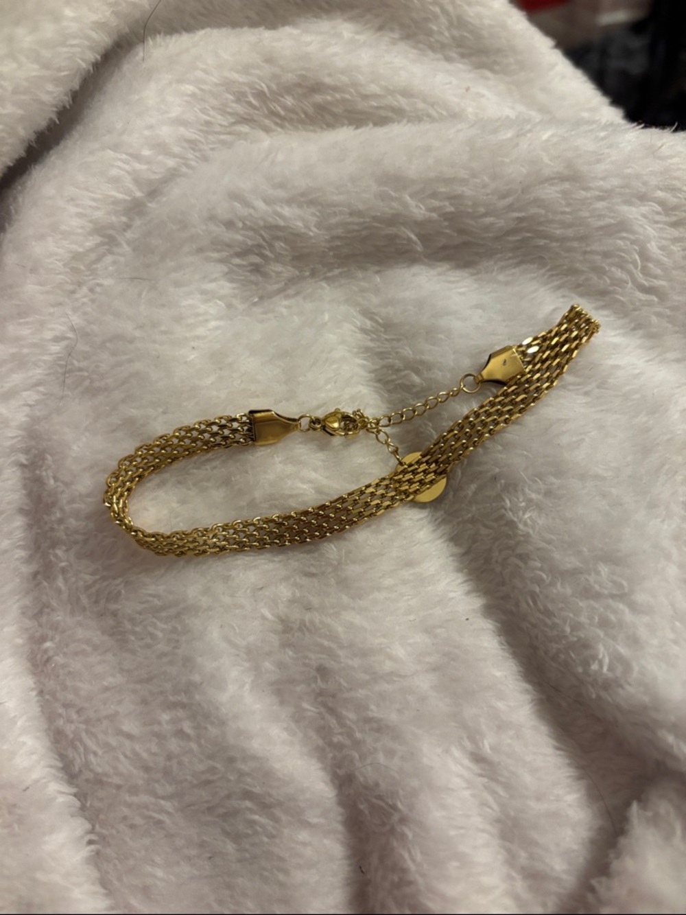Plunder Gold Layered Mesh Chain Bracelet